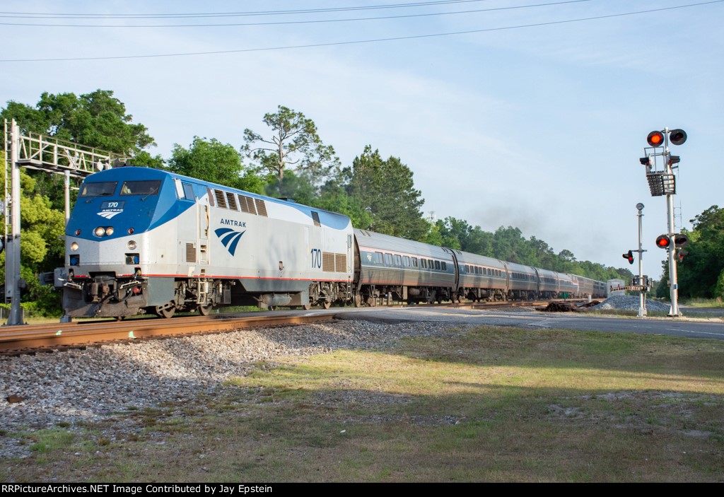 The Silver Meteor speeds north at Martin Street